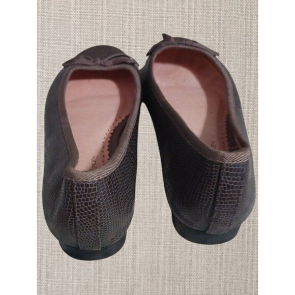 Maud Frizon Womens Textured Bow Accent Ballet Flats Size 36 brown color - Picture 2 of 8